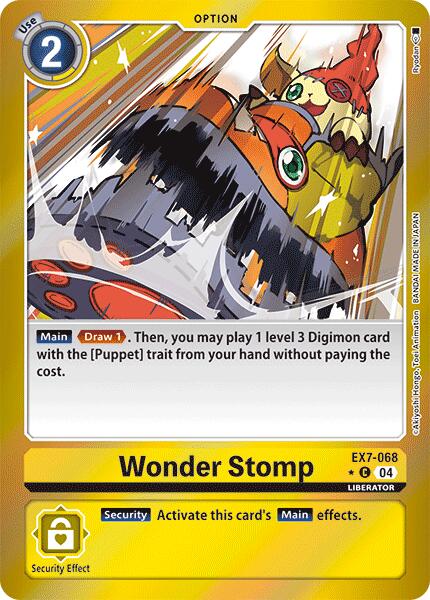 Wonder Stomp [EX7-068] (Foil) [Digimon LIBERATOR] | Enigma On Main