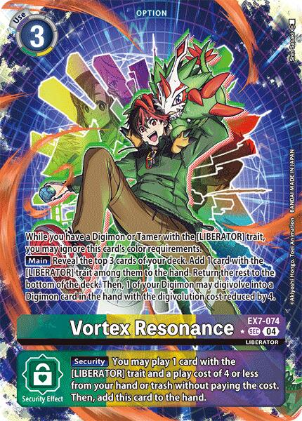 Vortex Resonance [EX7-074] (Alternate Art) [Digimon LIBERATOR] | Enigma On Main