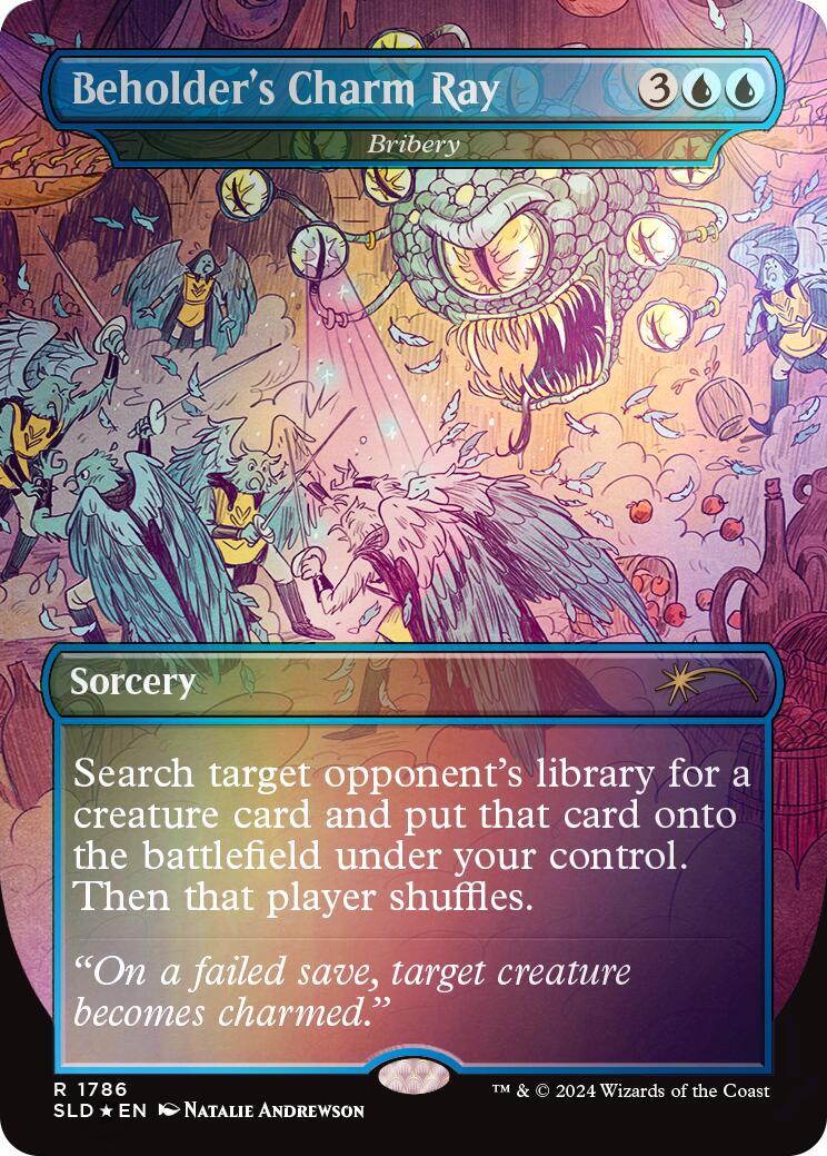 Beholder's Charm Ray - Bribery (Rainbow Foil) [Secret Lair Drop Series] | Enigma On Main