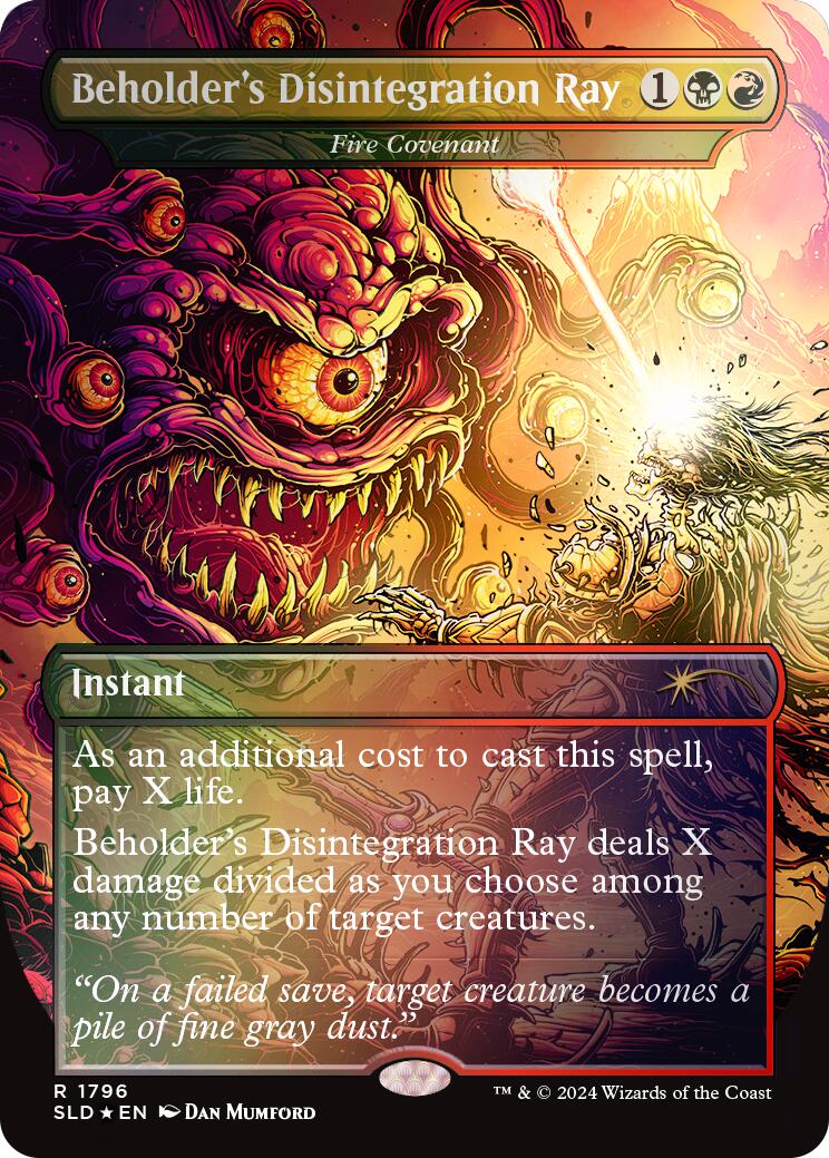 Beholder's Disintegration Ray - Fire Covenant (Rainbow Foil) [Secret Lair Drop Series] | Enigma On Main