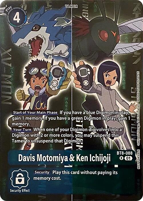 Davis Motomiya & Ken Ichijoji [BT8-088] (Super Complete Selection Daisuke ver.) [New Awakening Promos] | Enigma On Main