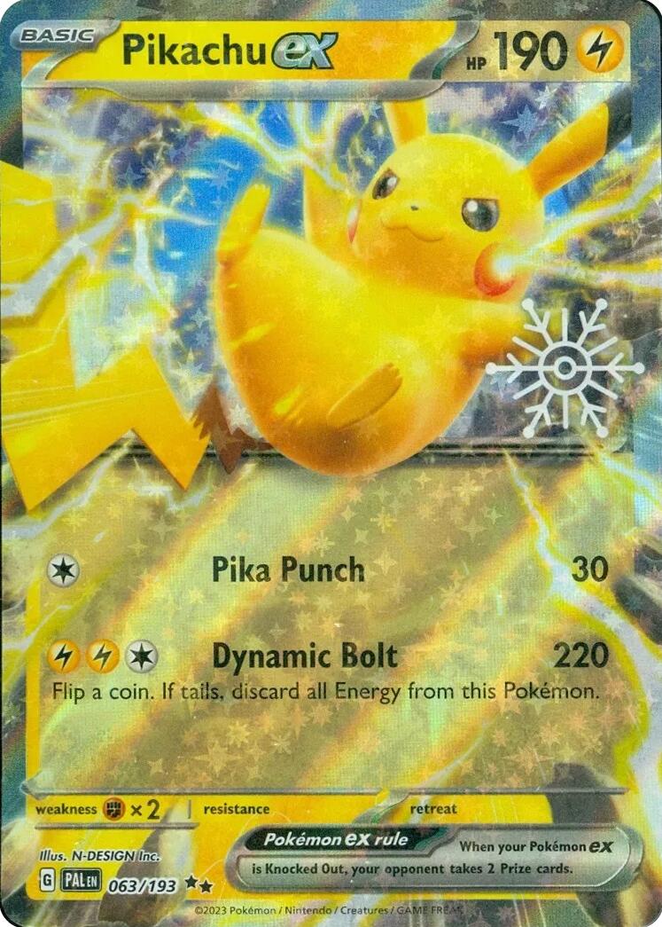 Pikachu ex (063/193) (Holiday Calendar) [Miscellaneous Cards] | Enigma On Main