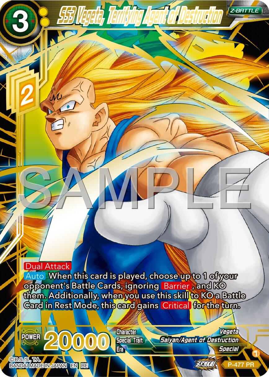 SS3 Vegeta, Terrifying Agent of Destruction (Reprint) (P-477) [Premium 7th Anniversary Box 2024] | Enigma On Main