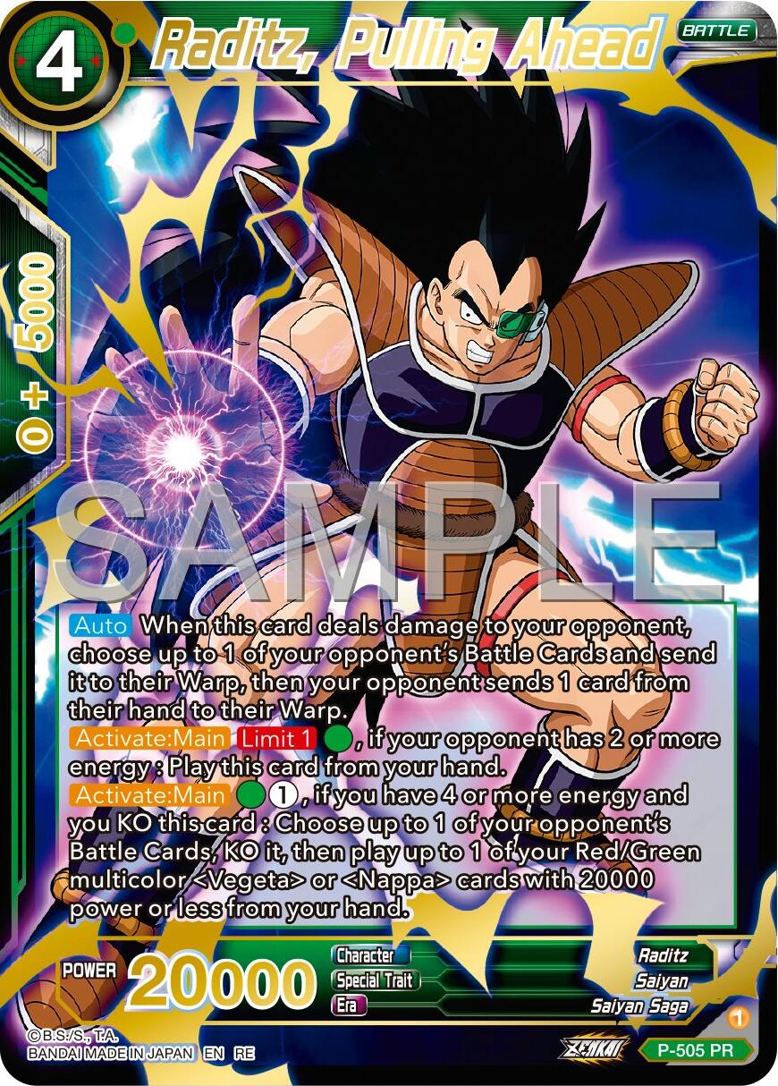 Raditz, Pulling Ahead (Reprint) (P-505) [Premium 7th Anniversary Box 2024] | Enigma On Main