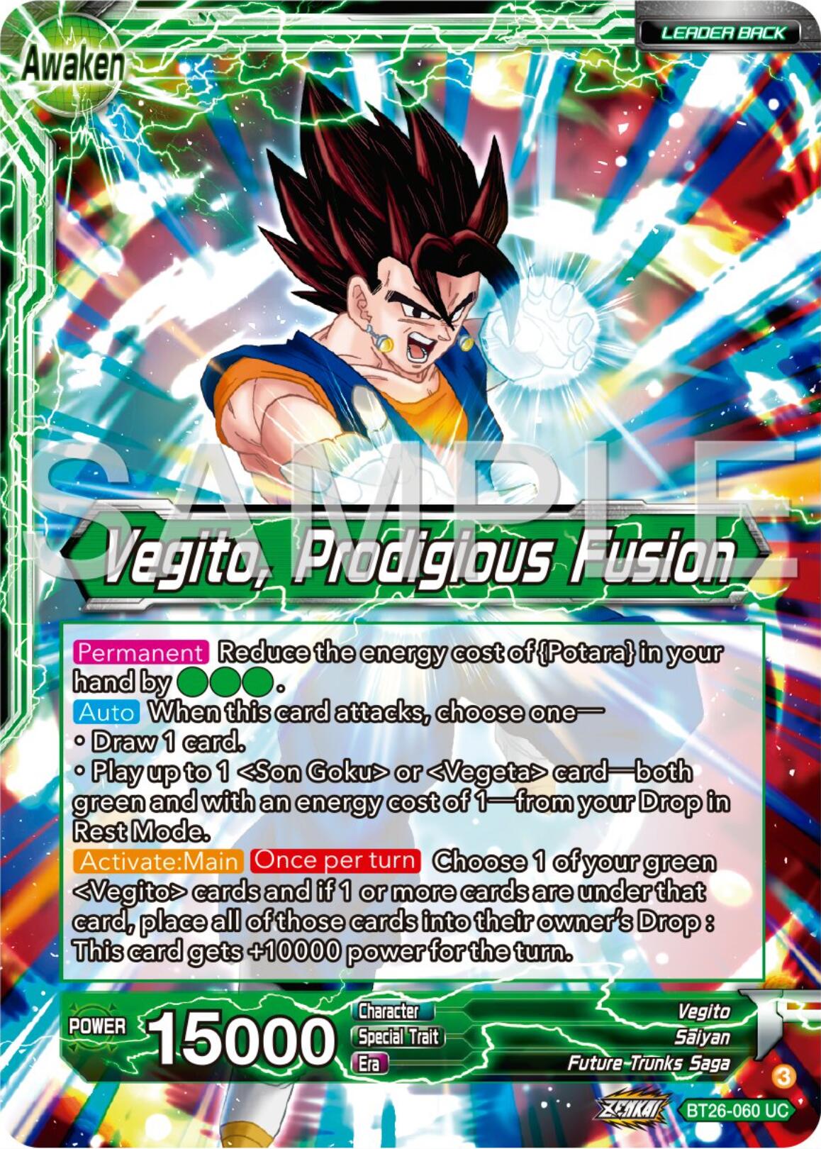 Son Goku & Vegeta // Vegito, Prodigious Fusion (BT26-060) [Ultimate Advent] | Enigma On Main