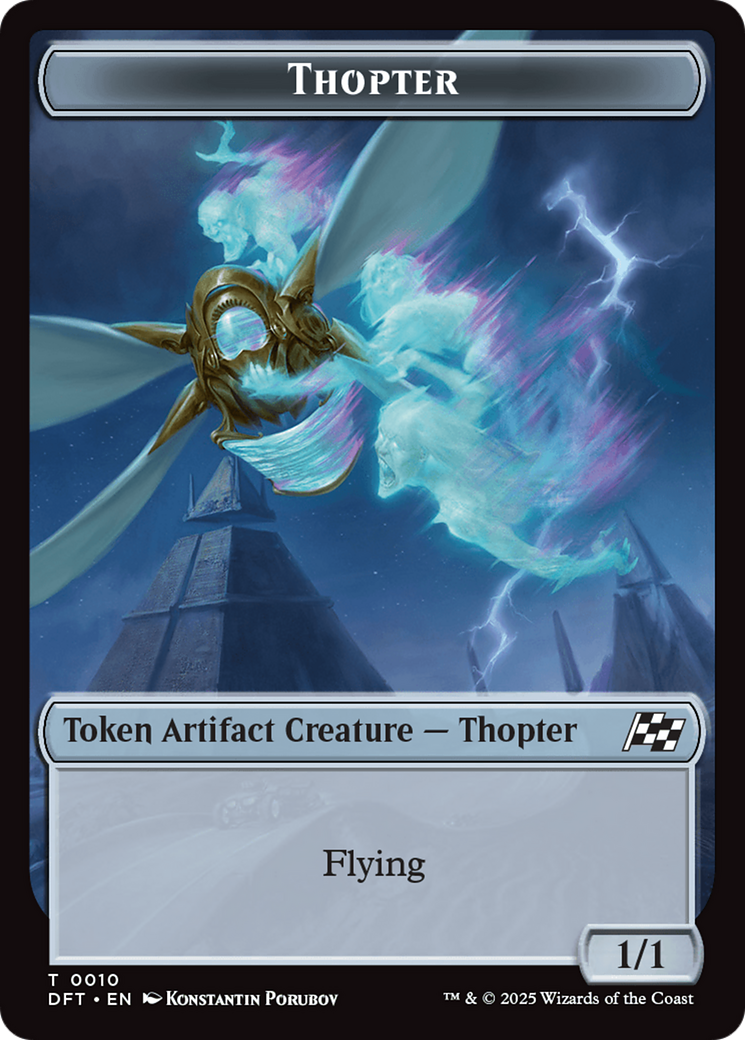 Cat // Thopter (0010) Double-Sided Token [Aetherdrift Tokens] | Enigma On Main