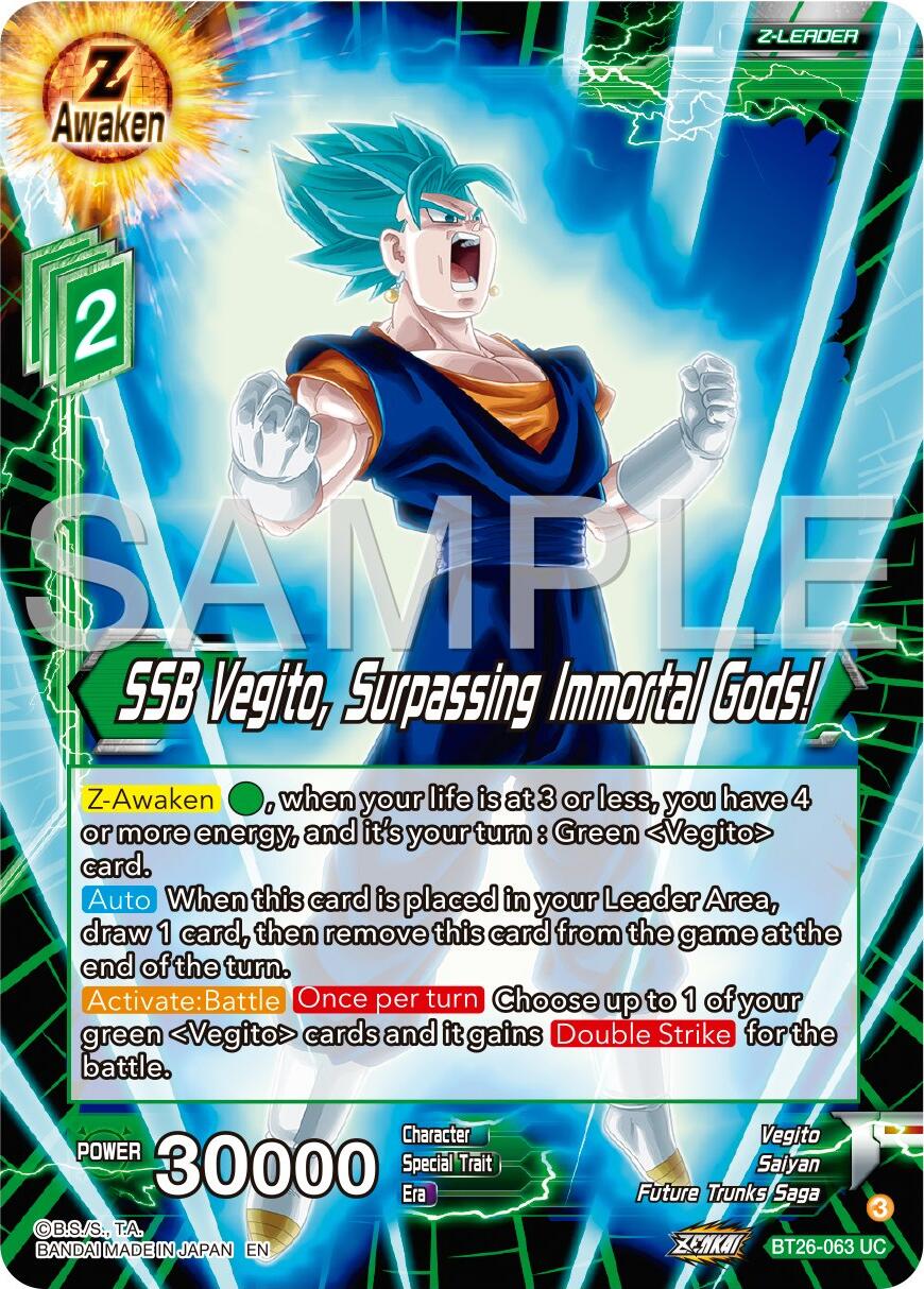 SSB Vegito, Surpassing Immortal Gods! (BT26-063) [Ultimate Advent] | Enigma On Main