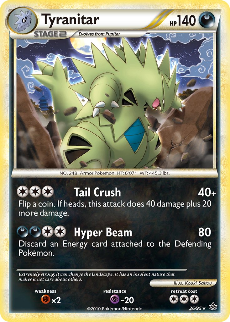 Tyranitar (26/95) (Theme Deck Exclusive) [HeartGold & SoulSilver: Unleashed] | Enigma On Main