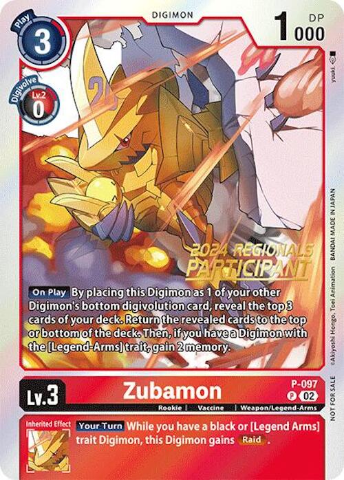 Zubamon [P-097] - P-097 (2024 Regionals Participant) [Digimon Promotion Cards] | Enigma On Main