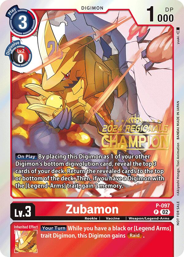 Zubamon [P-097] - P-097 (2024 Regionals Champion) [Digimon Promotion Cards] | Enigma On Main