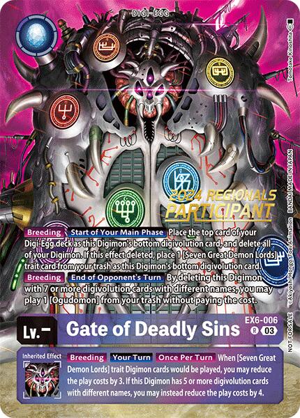 Gate of Deadly Sins [EX6-006] (2024 Regionals Participant) [Infernal Ascension] | Enigma On Main