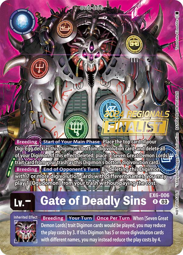 Gate of Deadly Sins [EX6-006] (2024 Regionals Finalist) [Infernal Ascension] | Enigma On Main