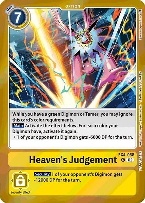 Heaven's Judgement [EX4-068] (Event Pack 7) [Alternative Being Booster] | Enigma On Main