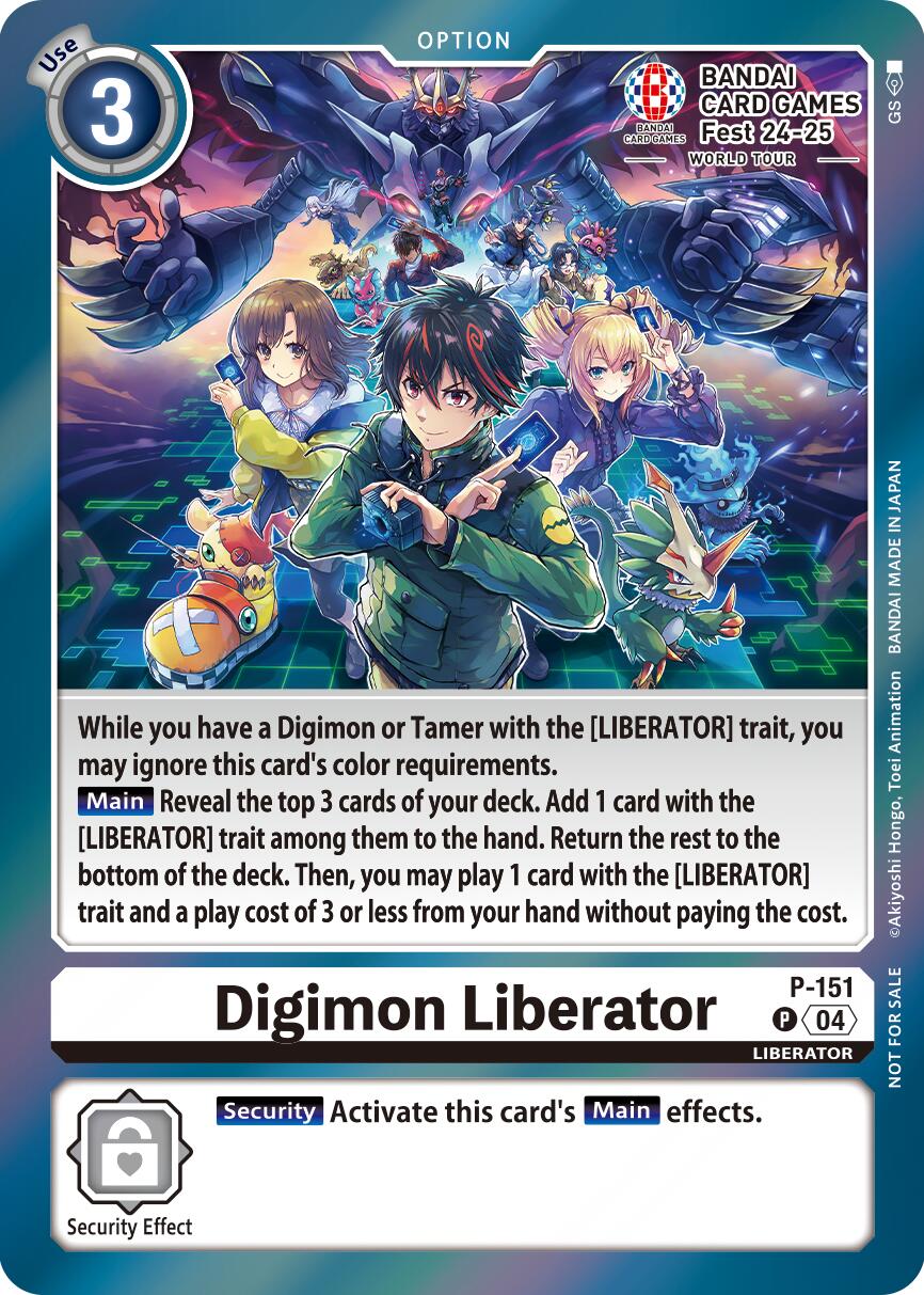 Digimon Liberator [P-151] - P-151 (BANDAI Card Games Fest 24-25 World Tour) [Digimon Promotion Cards] | Enigma On Main