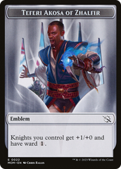 Treasure (20) // Teferi Akosa of Zhalfir Emblem Double-Sided Token [March of the Machine Tokens] | Enigma On Main