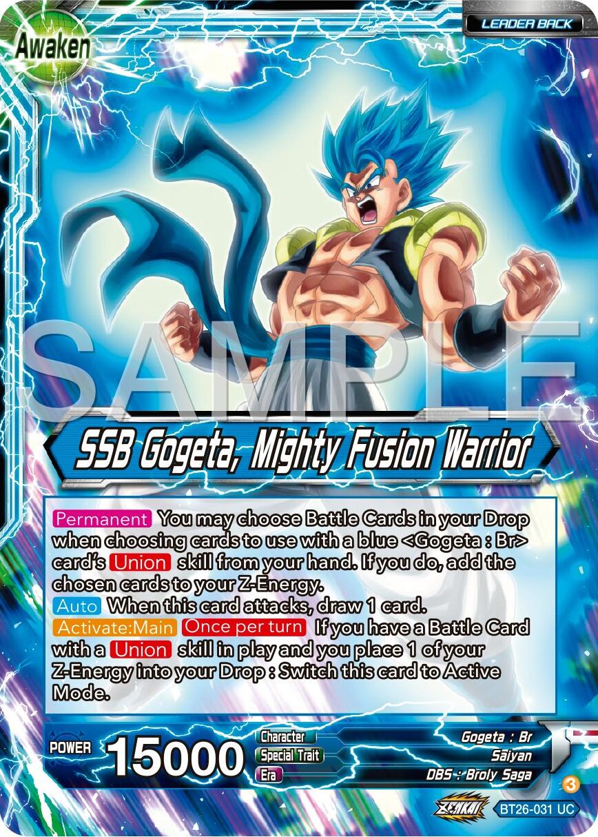 Gogeta // SSB Gogeta, Mighty Fusion Warrior (BT26-031) [Ultimate Advent] | Enigma On Main