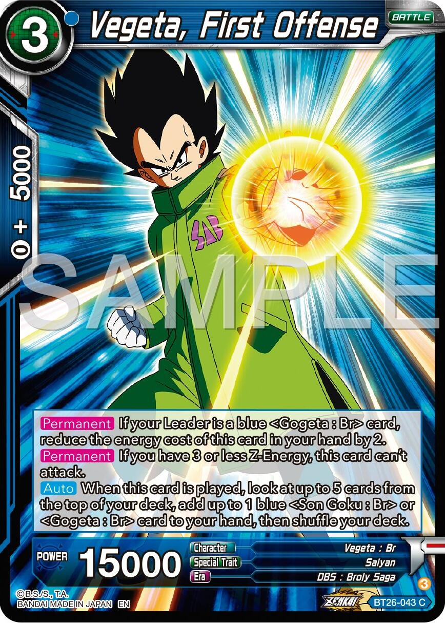 Vegeta, First Offense (BT26-043) [Ultimate Advent] | Enigma On Main