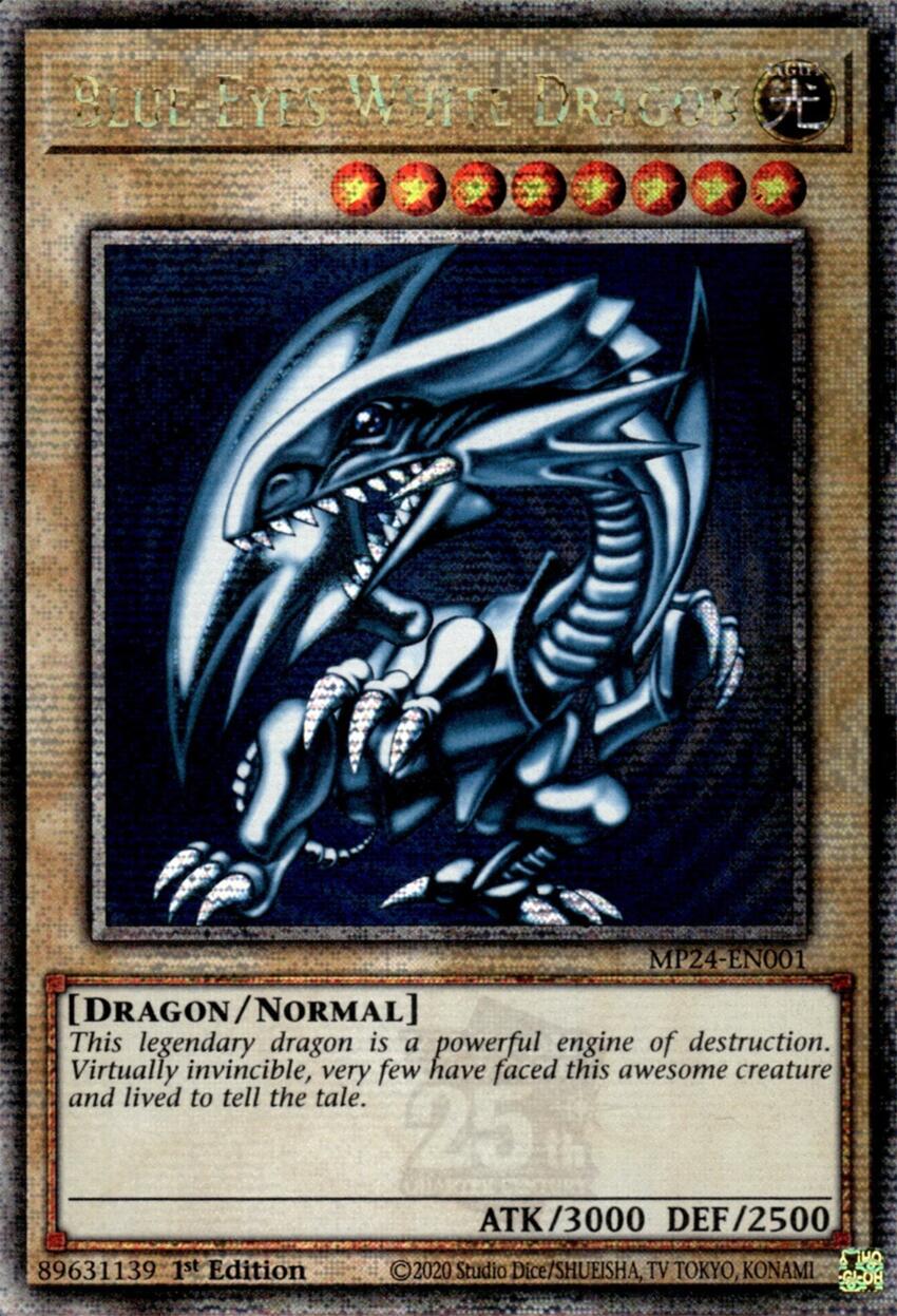 Blue-Eyes White Dragon [MP24-EN001] Quarter Century Secret Rare | Enigma On Main