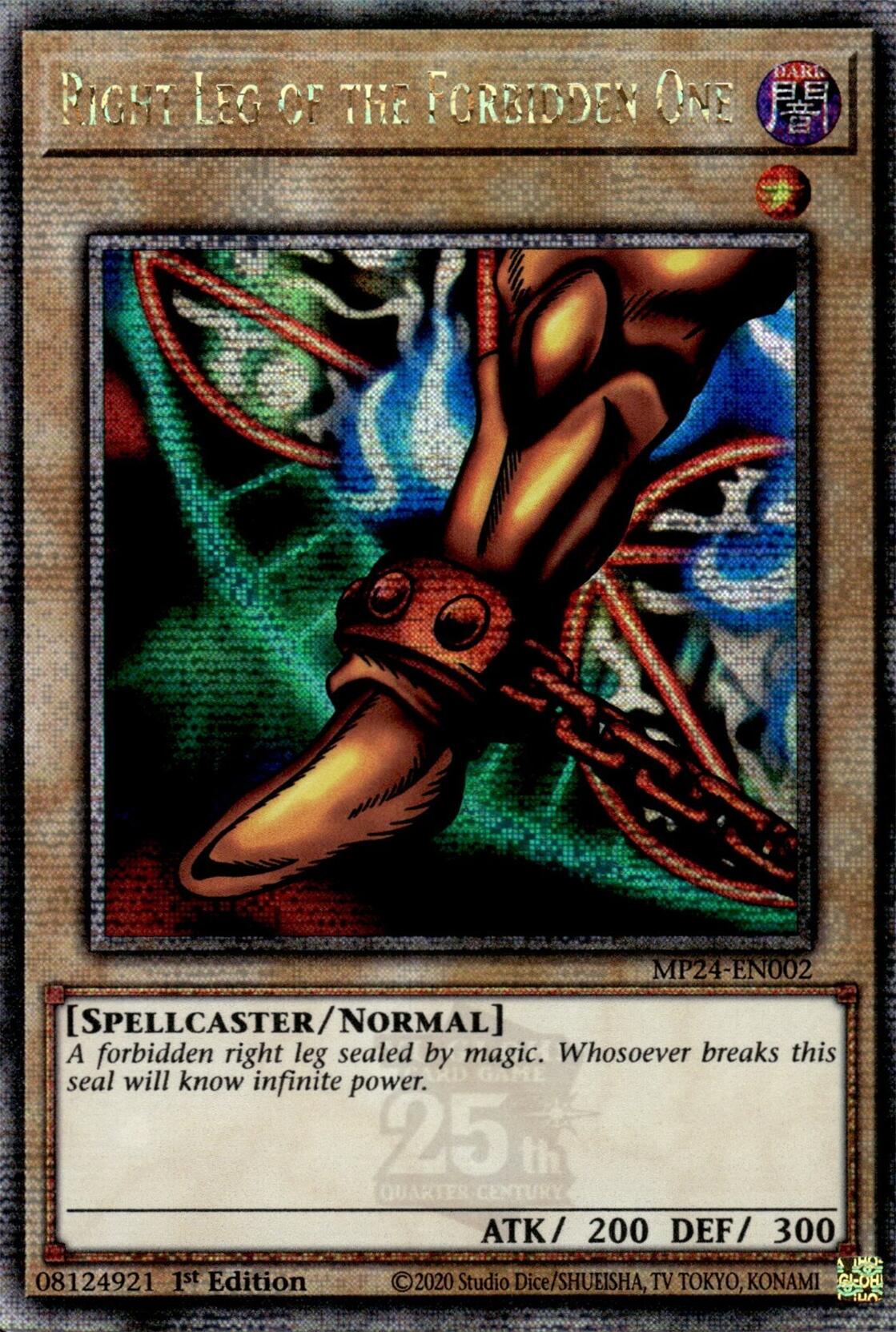 Right Leg of the Forbidden One [MP24-EN002] Quarter Century Secret Rare | Enigma On Main