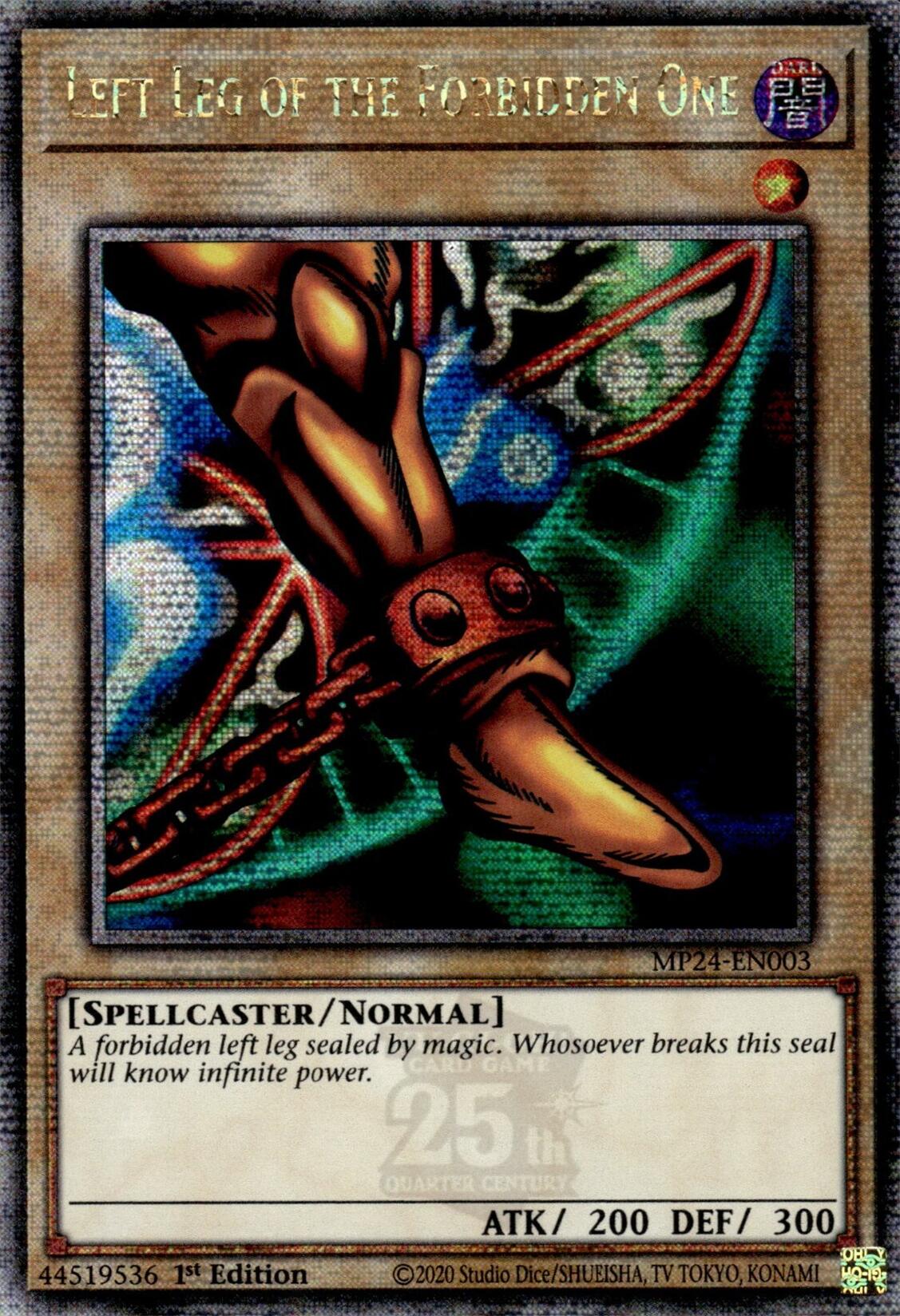 Left Leg of the Forbidden One [MP24-EN003] Quarter Century Secret Rare | Enigma On Main