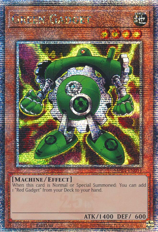 Green Gadget [MP24-EN014] Quarter Century Secret Rare | Enigma On Main