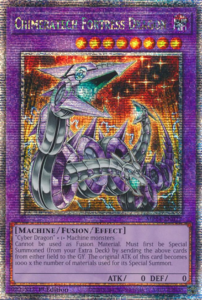 Chimeratech Fortress Dragon [MP24-EN022] Quarter Century Secret Rare | Enigma On Main