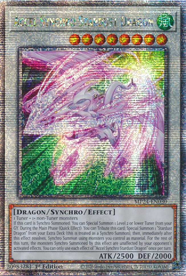 Accel Synchro Stardust Dragon [MP24-EN030] Quarter Century Secret Rare | Enigma On Main