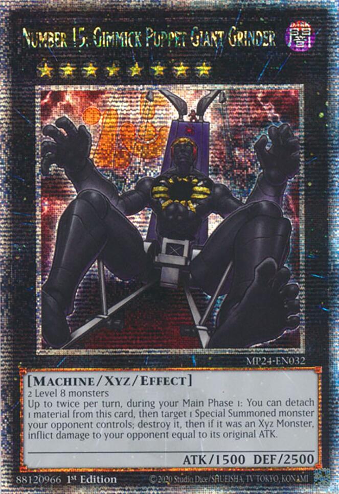 Number 15: Gimmick Puppet Giant Grinder [MP24-EN032] Quarter Century Secret Rare | Enigma On Main