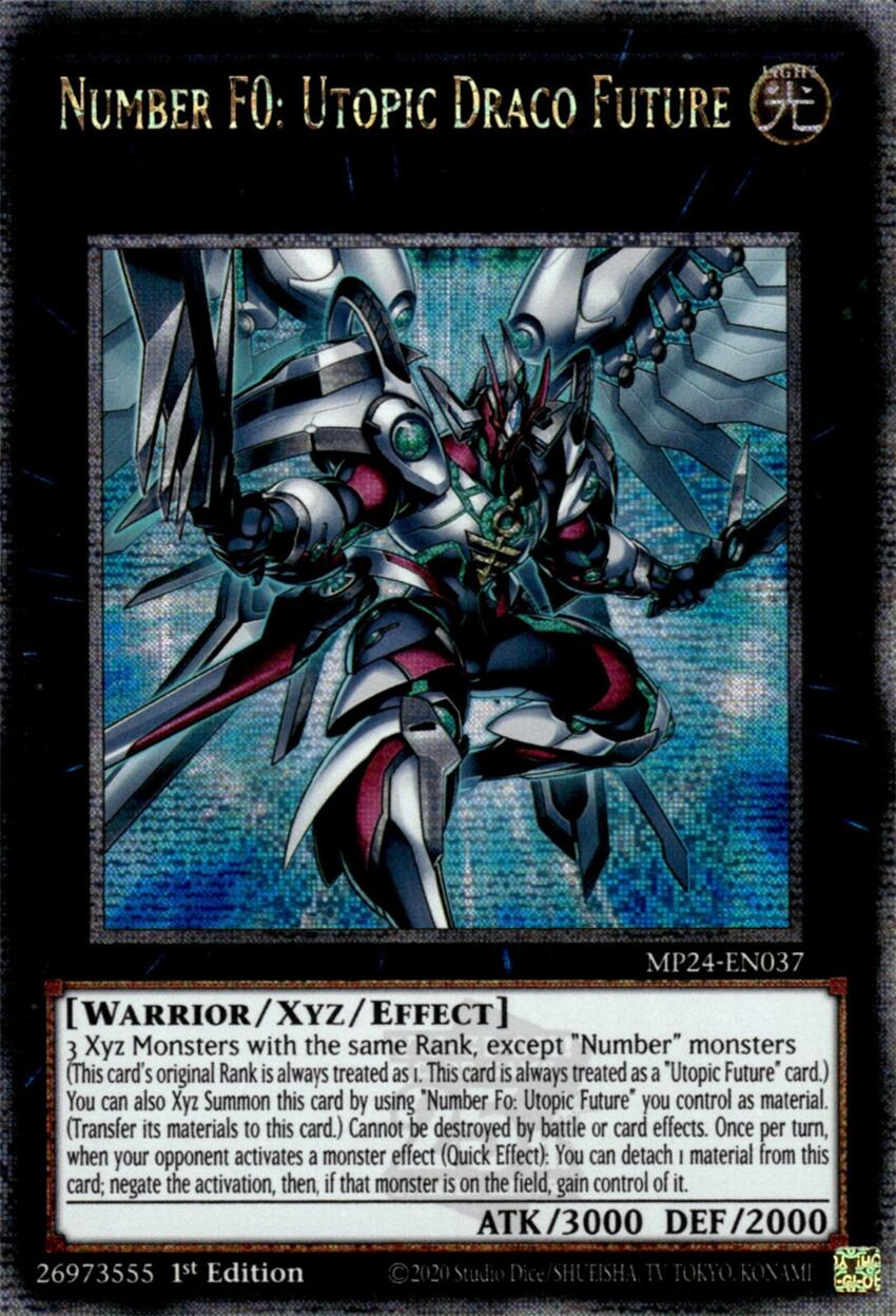 Number F0: Utopic Draco Future [MP24-EN037] Quarter Century Secret Rare | Enigma On Main