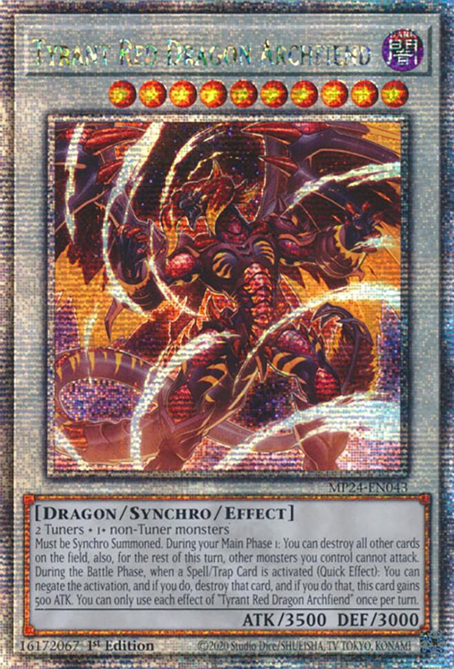 Tyrant Red Dragon Archfiend [MP24-EN043] Quarter Century Secret Rare | Enigma On Main