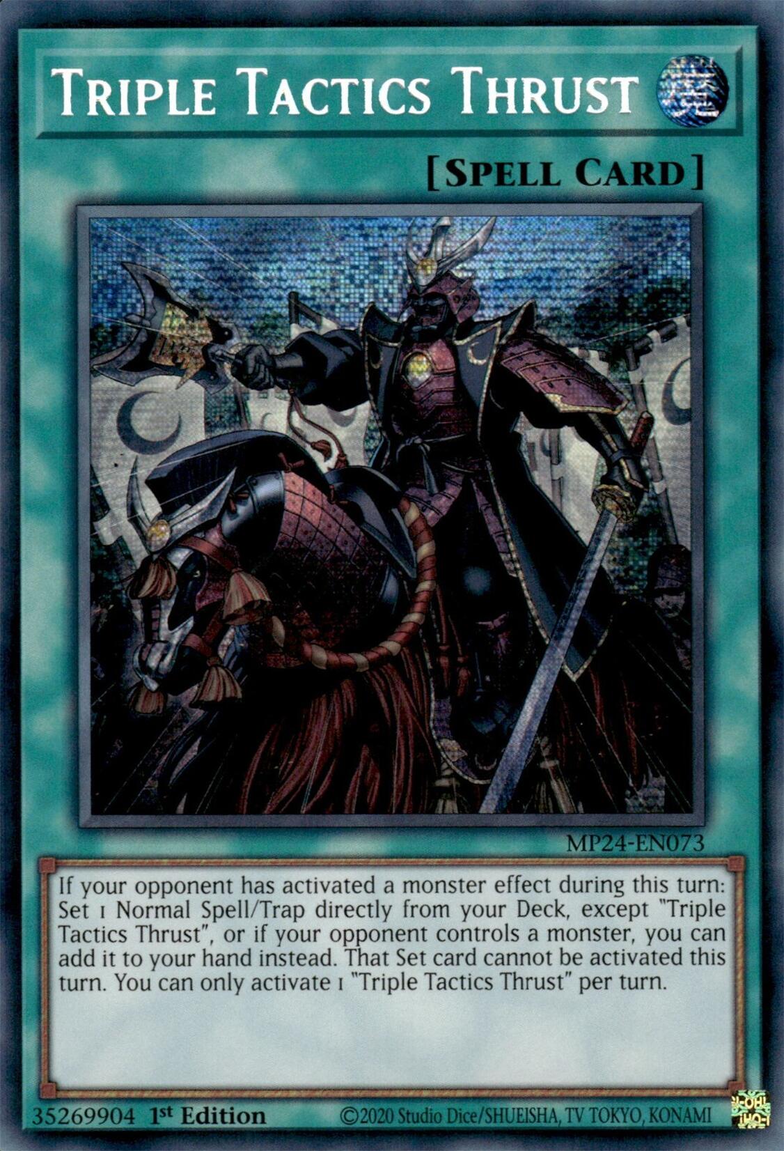 Triple Tactics Thrust [MP24-EN073] Prismatic Secret Rare | Enigma On Main