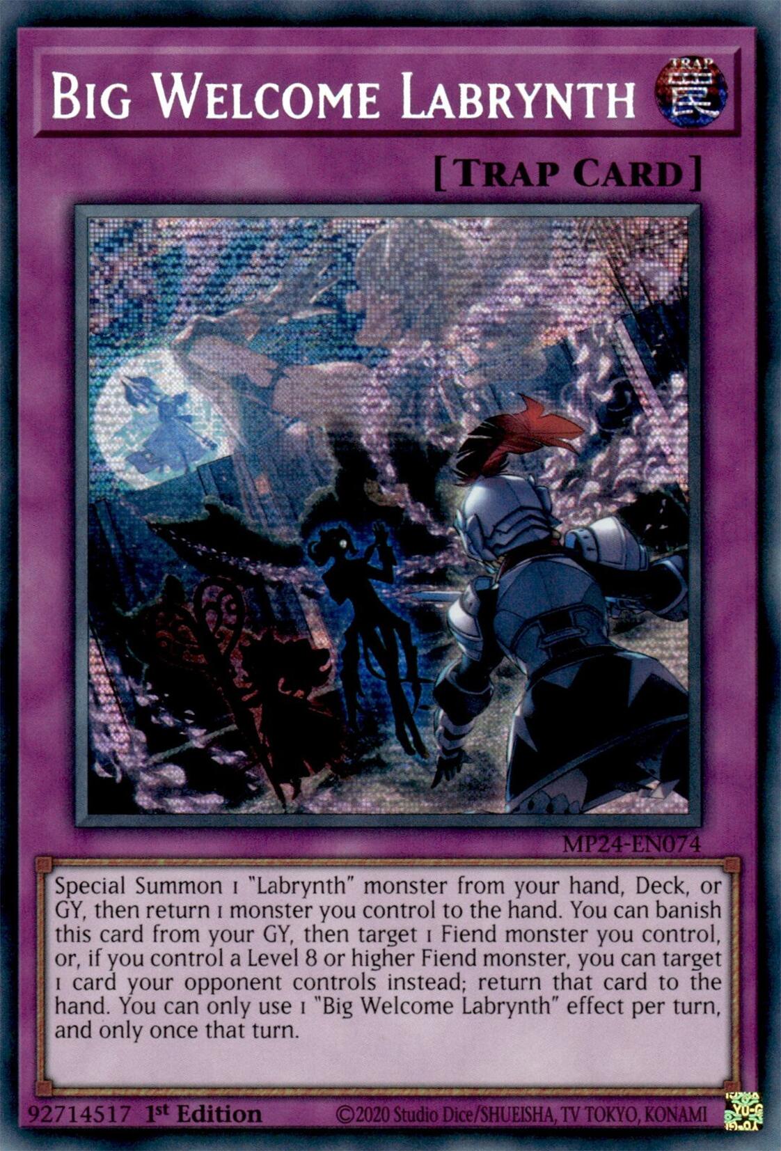 Big Welcome Labrynth [MP24-EN074] Prismatic Secret Rare | Enigma On Main