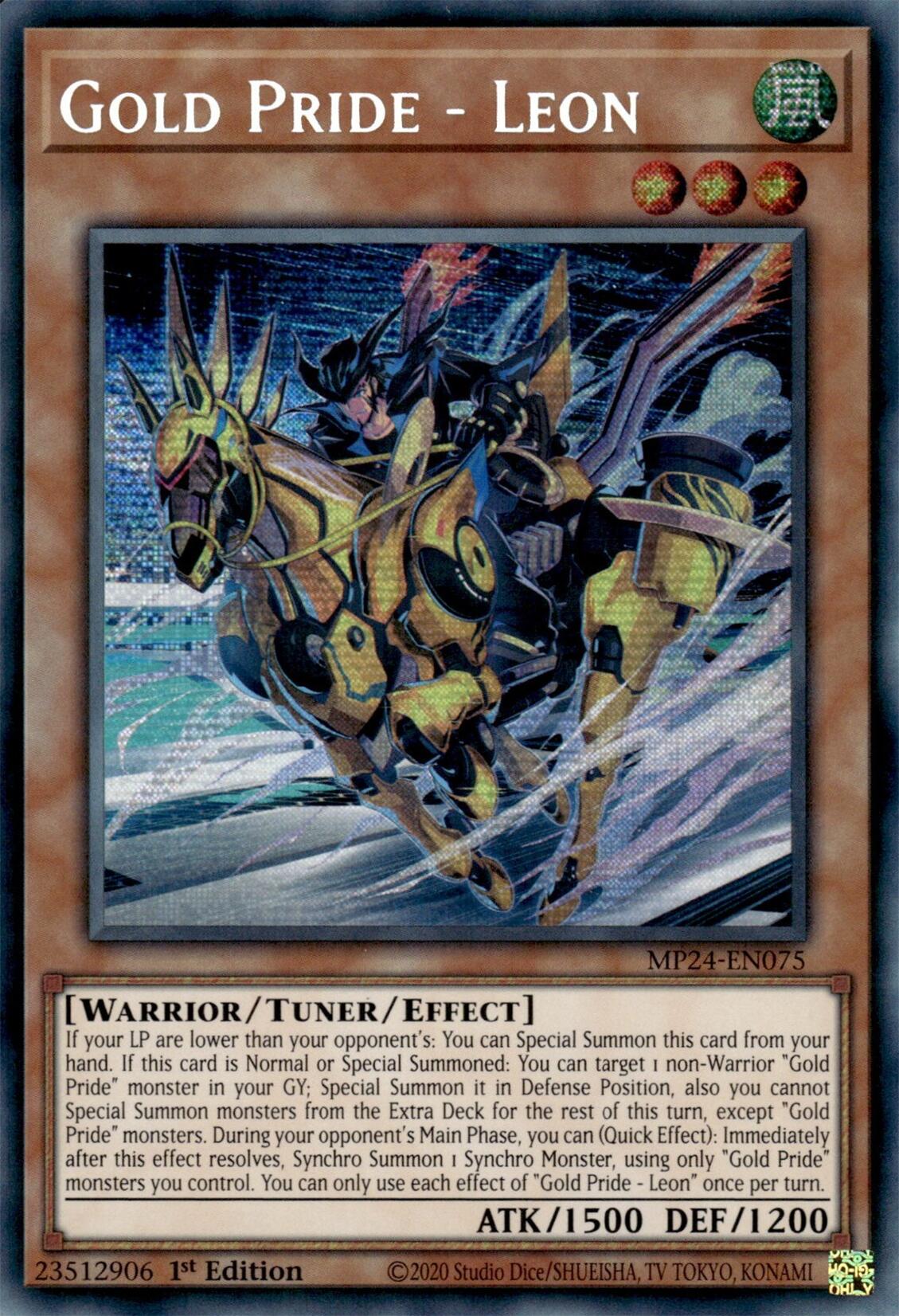 Gold Pride - Leon [MP24-EN075] Prismatic Secret Rare | Enigma On Main