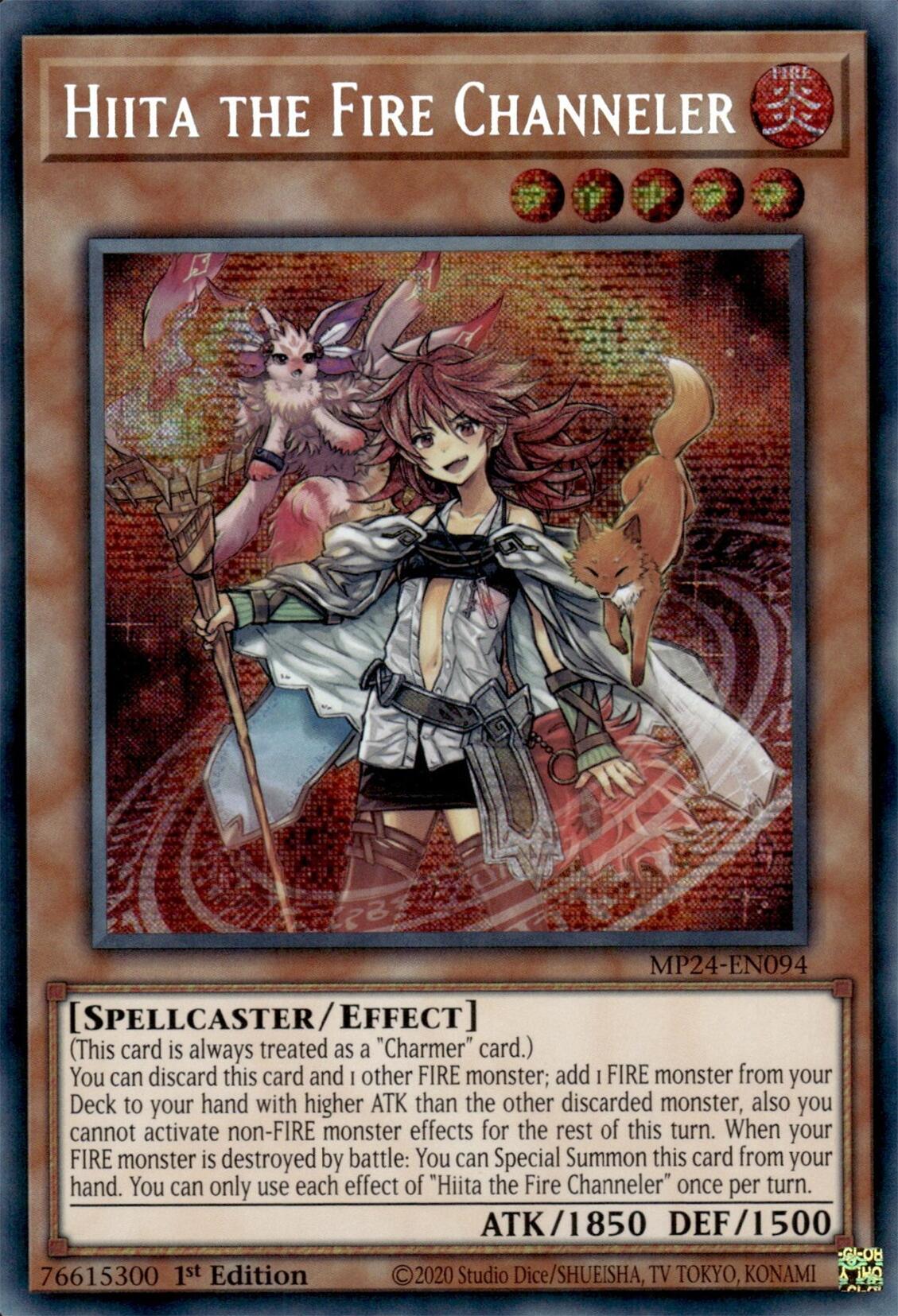 Hiita the Fire Channeler [MP24-EN094] Prismatic Secret Rare | Enigma On Main