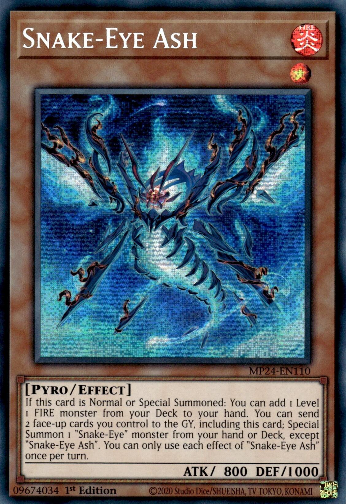 Snake-Eye Ash [MP24-EN110] Prismatic Secret Rare | Enigma On Main