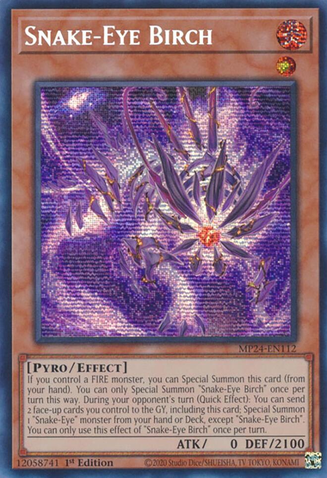 Snake-Eye Birch [MP24-EN112] Prismatic Secret Rare | Enigma On Main