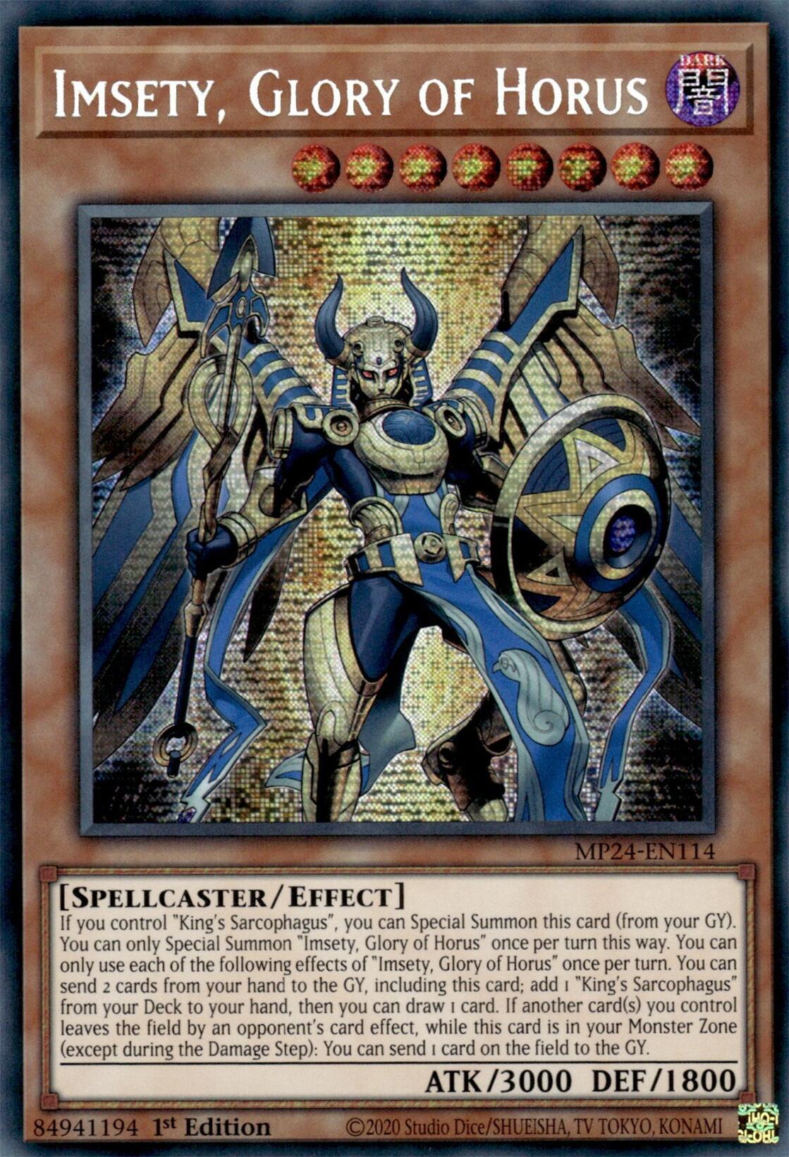 Imsety, Glory of Horus [MP24-EN114] Prismatic Secret Rare | Enigma On Main