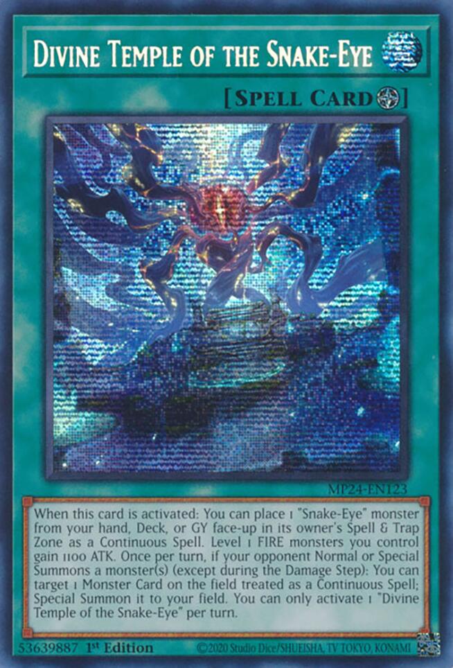 Divine Temple of the Snake-Eye [MP24-EN123] Prismatic Secret Rare | Enigma On Main