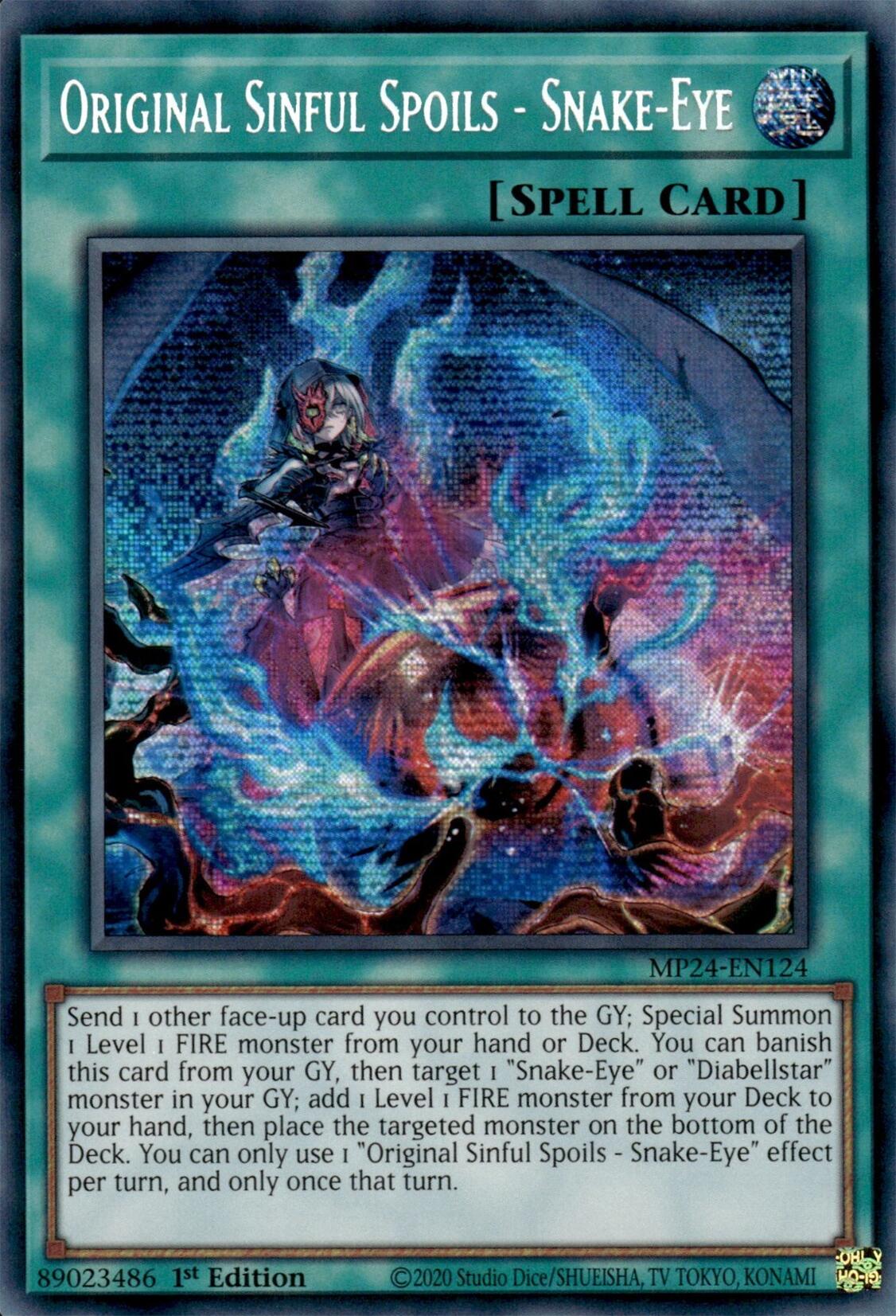 Original Sinful Spoils - Snake-Eye [MP24-EN124] Prismatic Secret Rare | Enigma On Main