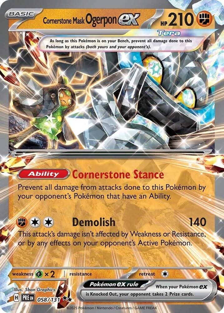 Cornerstone Mask Ogerpon ex (058/131) [Scarlet & Violet: Prismatic Evolutions] | Enigma On Main