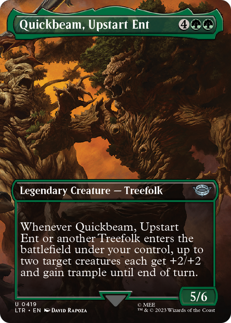 Quickbeam, Upstart Ent (Borderless Alternate Art) [The Lord of the Rings: Tales of Middle-Earth] | Enigma On Main