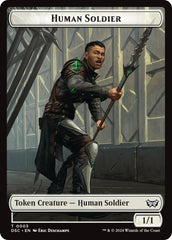 Human soldier // Scarecrow Double-Sided Token [Duskmourn: House of Horror Commander Tokens] | Enigma On Main