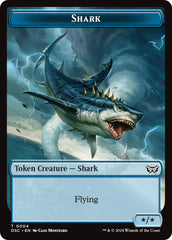 Shark // Copy Double-Sided Token [Duskmourn: House of Horror Commander Tokens] | Enigma On Main