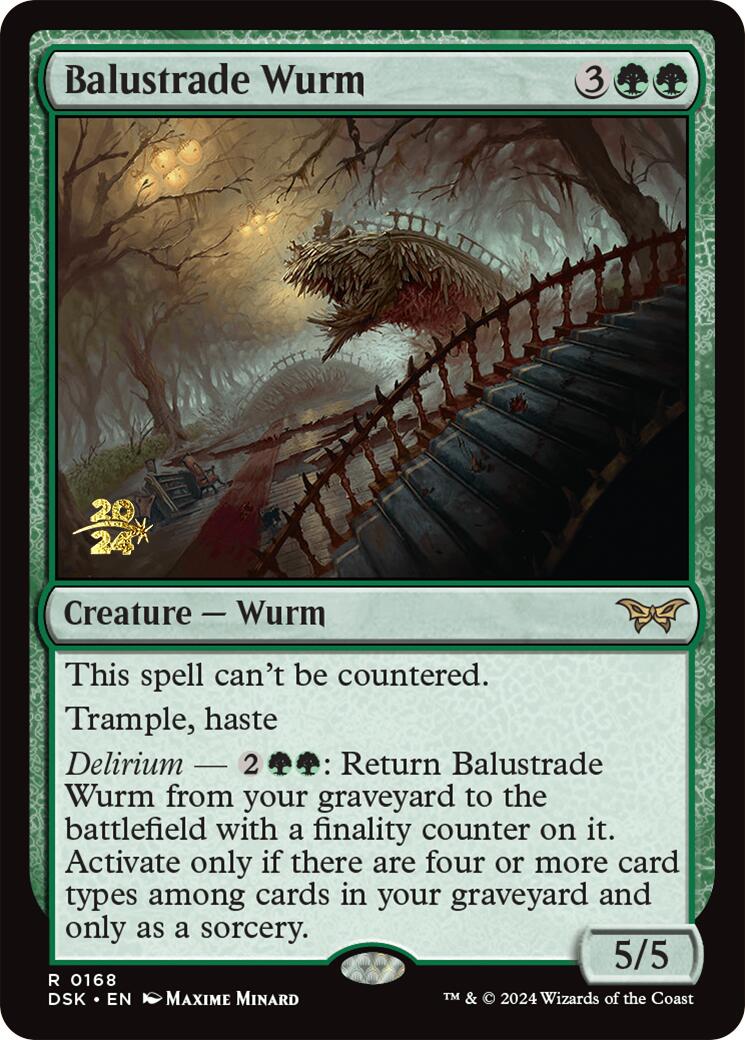 Balustrade Wurm [Duskmourn: House of Horror Prerelease Promos] | Enigma On Main