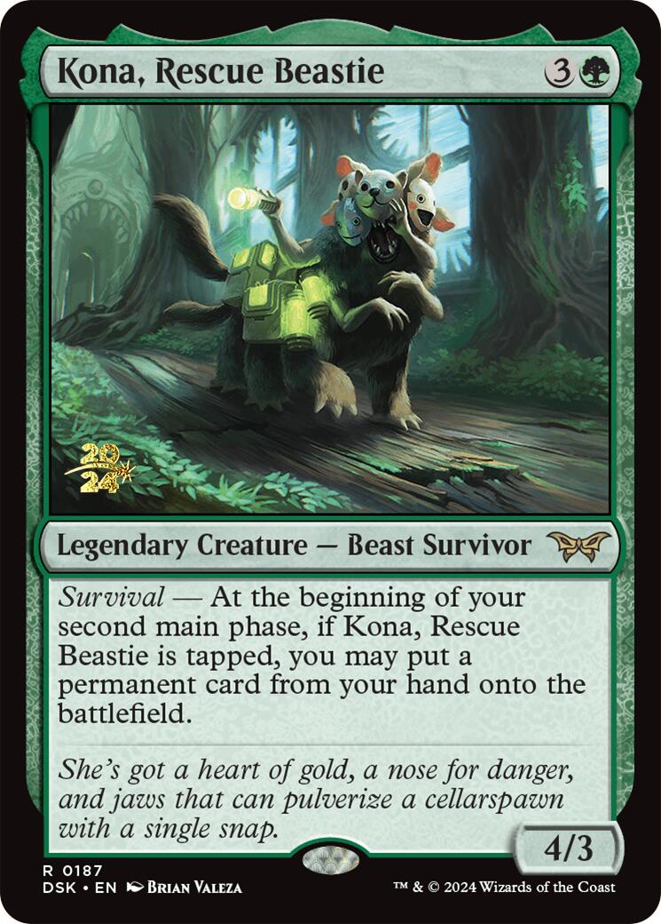 Kona, Rescue Beastie (0187) [Duskmourn: House of Horror Prerelease Promos] | Enigma On Main