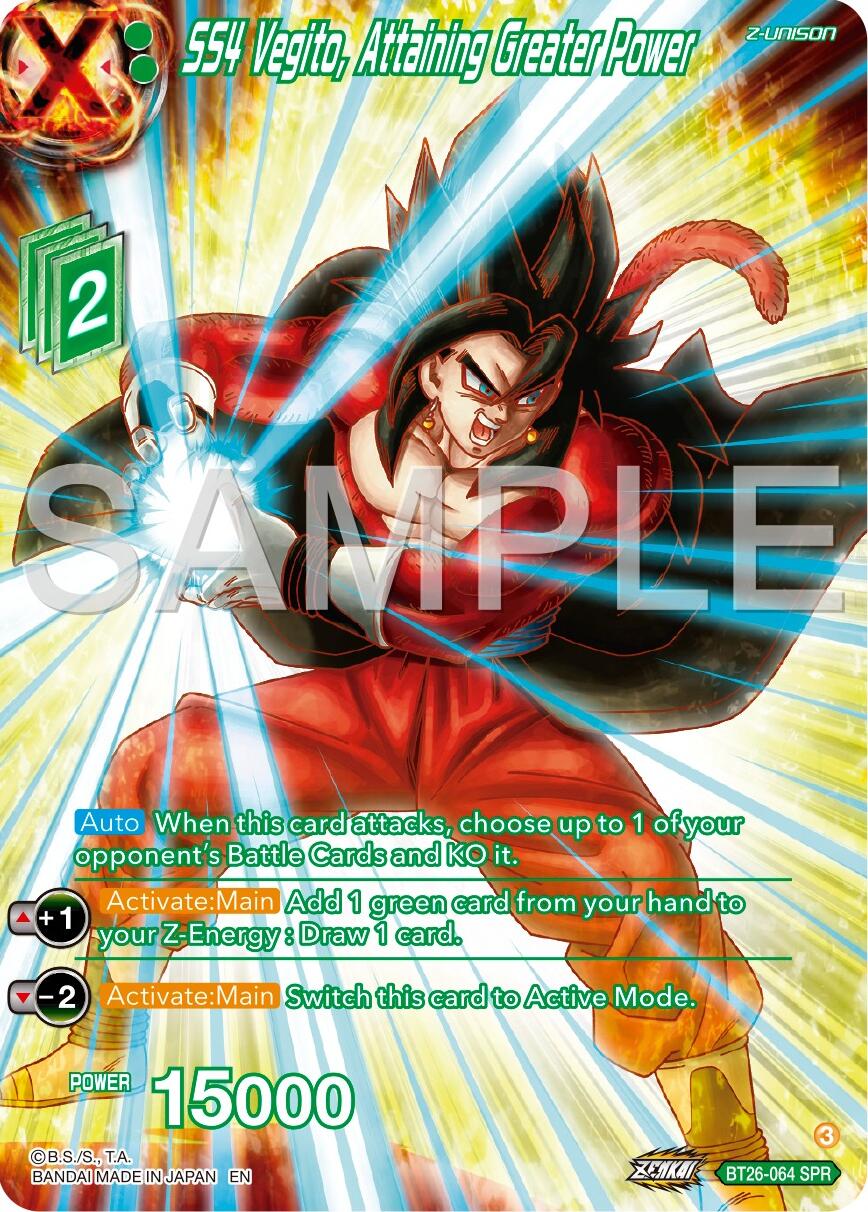 SS4 Vegito, Attaining Greater Power (SPR) (BT26-064) [Ultimate Advent] | Enigma On Main