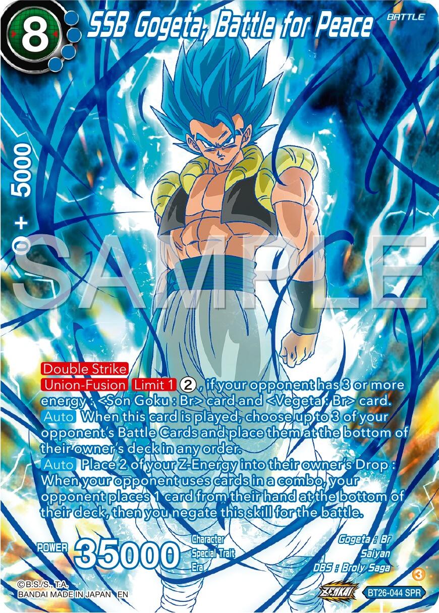 SSB Gogeta, Battle for Peace (SPR) (BT26-044) [Ultimate Advent] | Enigma On Main