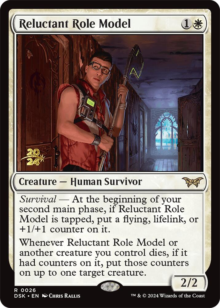 Reluctant Role Model (0026) [Duskmourn: House of Horror Prerelease Promos] | Enigma On Main