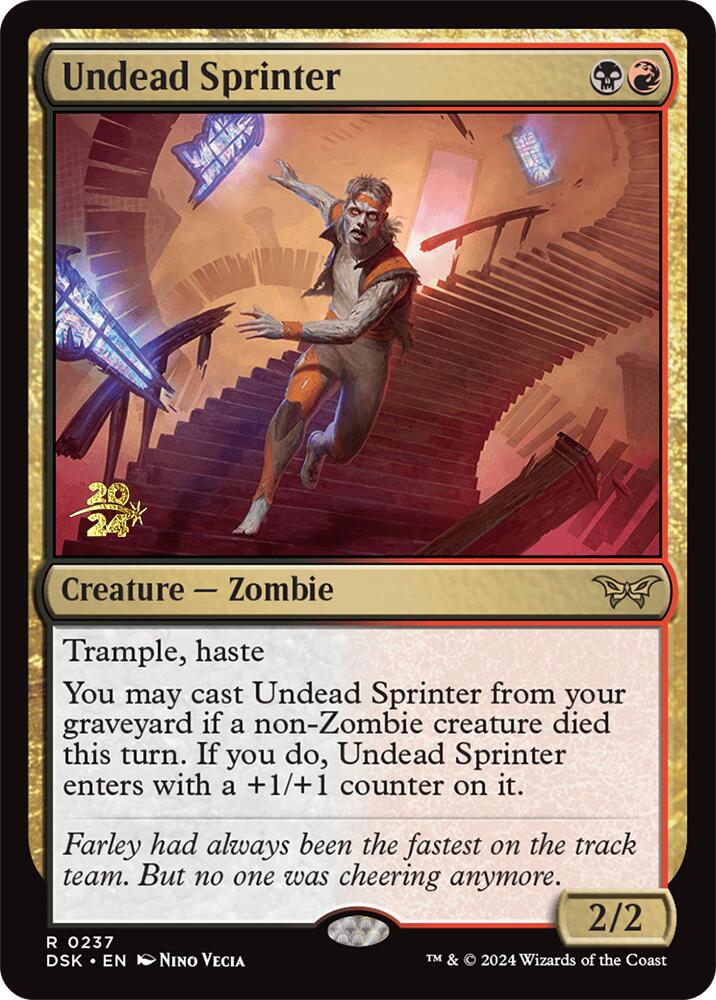 Undead Sprinter [Duskmourn: House of Horror Prerelease Promos] | Enigma On Main