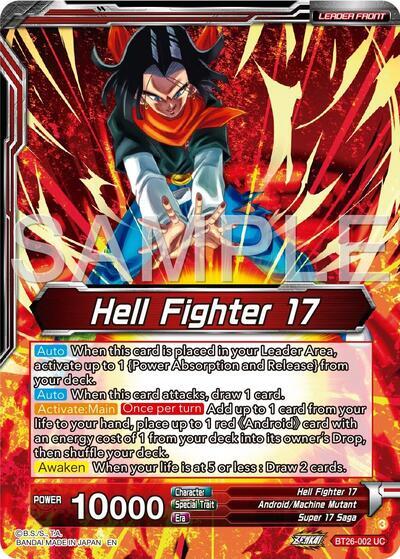 Hell Fighter 17 // Super 17, Anti-Saiyan Killing Machine (Alternate Art) (BT26-002) [Ultimate Advent] | Enigma On Main